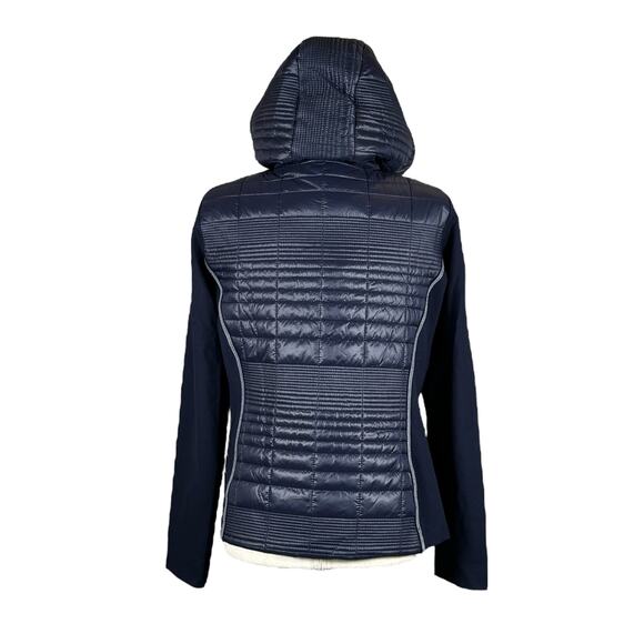 I'CONA Women's Navy Athleisure Hooded Jacket Size 14 Zip Up Sporty Comfy NWT - Picture 6 of 16